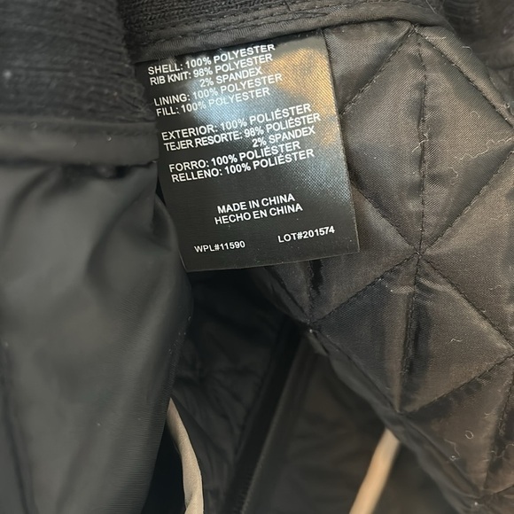 Weatherproof Black Quilted Jacket With Side Stretch, Large - Picture 11 of 12